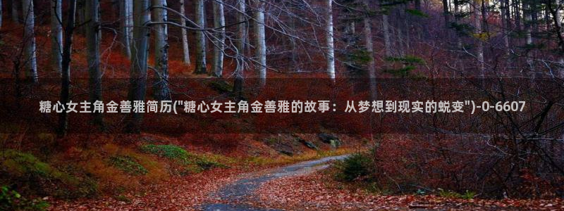 糖心vlog产精国品免费老版：糖心女主角金善雅简历(